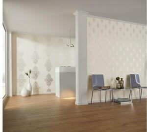 A.S. Création | Vliesová tapeta na stenu Luxury Wallpaper 31945-1 | 0,53 x 10,05 m | biela, metalická