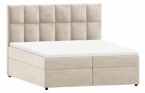 Béžová boxspring posteľ s úložným priestorom 160x200 cm Flip – Ropez