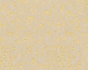 A.S. Création | Vliesová tapeta na stenu Metallic Silk 30660-2 | 0,53 x 10,05 m | béžová, zlatá