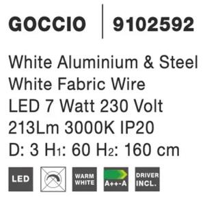 LED luster Goccio biela