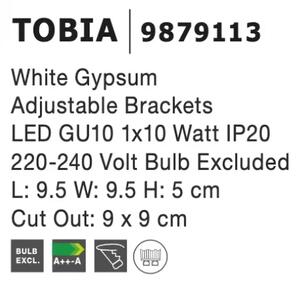 Podhľadové svietidlo Tobia 5 biele