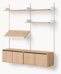 Veľký nástenný regál's úložným priestorom Living