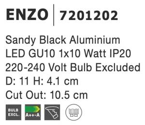 Podhľadové svietidlo Enzo 2 čierne