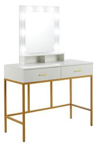Dekorstudio Elegantný toaletný stolík s LED osvetlením LUMIERE GOLD