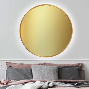 Zrkadlo Nordic Gold LED o 95 cm