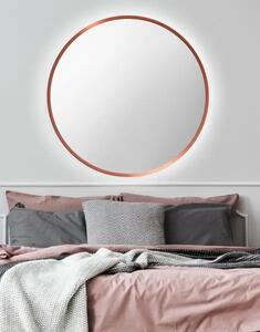 Zrkadlo Nordic Copper LED o 95 cm