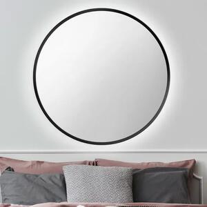Zrkadlo Nordic Black LED o 90 cm
