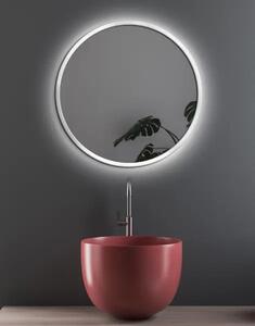 Zrkadlo Nordic biele LED o 95 cm