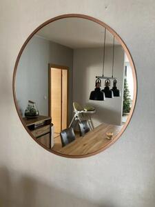 Zrkadlo Nordic Copper o 85 cm