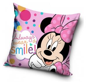 Carbotex Obliečka na vankúšik 40x40 cm - Minnie Always Smile