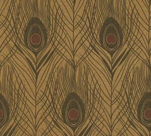 A.S. Création | Vliesová tapeta na stenu Absolutly Chic 36971-8 | 0,53 x 10,05 m | čierna, hnedá, zlatá