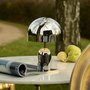 Tom Dixon Akumulátorová stolová lampa BELL PORTABLE, strieborná, 28 cm IP44, Chrómová / strieborná, Obývacia izba / jedáleň, Plast, Dizajn, Stojacie svietidlo