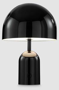 Tom Dixon Akumulátorová stolová lampa BELL PORTABLE, čierna, 28 cm IP44, Čierna, Obývacia izba / jedáleň, Plast, Dizajn, Stojacie svietidlo