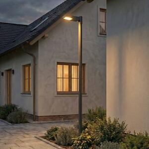 Exterierové LED svietidlo Arcchio Nefarius, 250 cm, tmavošedé, IP65, Hliník / sivá / zinok, kov, Moderný, Vonkajší veľký svietník s jedným svetlom
