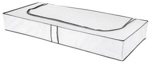 Compactor Nizky textilný úložný box Compactor Life, 108 x 45 x15 cm, sivo-biely