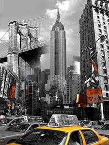 Obraz na plátne 40x50cm NEW YORK DOMINANTY čierno-biely
