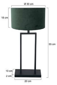 Stolová lampa Stang 3862ZW, čierna/zelený velúr, výška 55 cm, Čierna, Obývacia izba / jedáleň, kov, Stojacie svietidlo