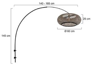 Nástenné svetlo Sparkled Light 4405ZW, čierna/bambusová čierna, E27, Čierna, Obývacia izba / jedáleň, kov, Nástenné svietidlo