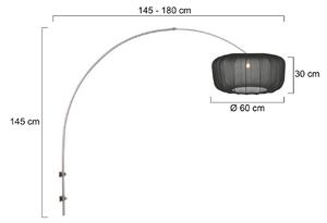 Nástenné svetlo Sparkled Light 4403ST, oceľ/čierny nylon, E27, Hliník / sivá / zinok, Obývacia izba / jedáleň, kov, Moderný, Nástenné svietidlo