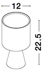 Dizajnová stolová lampa Zero 12 hnedá