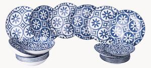 Porcelánová súprava riadu Paxos, 6 osôb, 18 ks