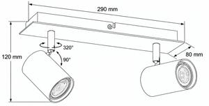 Kanlux 90781 - Bodové svietidlo EVALO 2xGU10/10W/230V béžová/zlatá