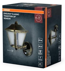 Osram - Vonkajšie nástenné svietidlo so senzorom TRADITION UP 1xE27/60W/230V IP44