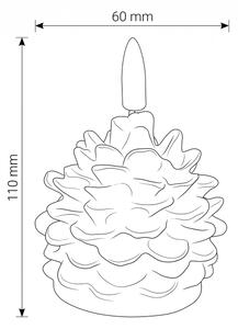 BRILAGI - LED Sviečka LED/1xCR2032 hnedá
