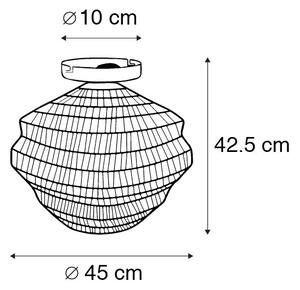 Orientálna stropná lampa zlatá 45 cm - Vadi
