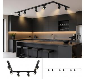 BRILAGI - Bodové svietidlo v lištovom systéme HUSKY 6xGU10/10W/230V 225 cm čierna