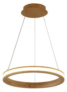 Brilagi - závesný LED luster na lanku UMEA WOOD, 30 W, 230 V, priemer 40 cm, drevený