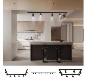 BRILAGI - Bodové svietidlo v lištovom systéme HUSKY 8xGU10/10W/230V 300 cm čierna