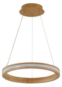 Brilagi - závesný LED luster na lanku UMEA WOOD, 30 W, 230 V, priemer 40 cm, drevený