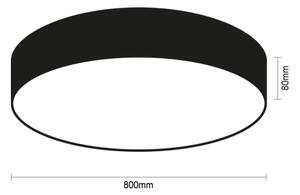 LED stropné svietidlo LED/135W/230V 3000/4000/6500K priemer 80 cm čierne