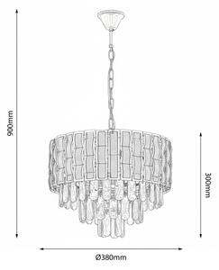 Brilagi - Luster na reťazi CRISTAL 5xE14/40W/230V priemer 38 cm