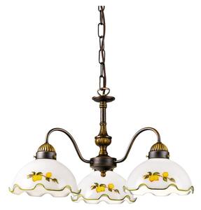 Kolarz 731.83.116 - Luster na reťazi NONNA 3xE27/75W/230V s motívom citrónov