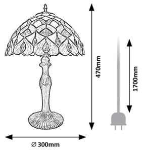 Brilagi - Tiffany vitrážová stolová lampa MARGARET 1xE27/40W/230V
