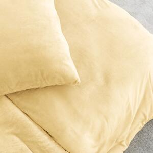 Goldea extra hebké obliečky mikroplyš - krémovo žlté 140 x 200 a 70 x 90 cm