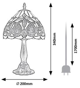 Brilagi - Tiffany vitrážová stolná lampa LUISA 1xE14/40W/230V