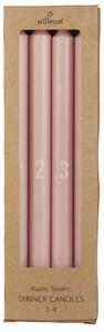Adventné sviečky 1-4 Rosa Malva – set 4 ks