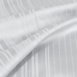 Goldea damaškové posteľné obliečky so saténovým vzhľadom deluxe - drobné sivé prúžky 240 x 200 a 2ks 70 x 90 cm