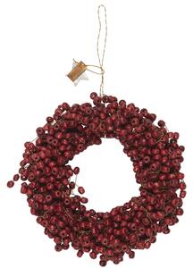 Korálkový venček Wooden Beads Red Ø 13,5 cm