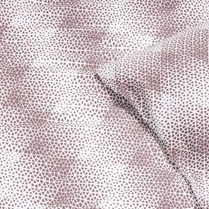 Goldea saténové posteľné obliečky deluxe - fialové polygóny 220 x 200 a 2ks 70 x 90 cm