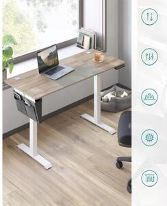 SONGMICS Elektrický skladací stôl 140 x 60 cm bielo-sivý