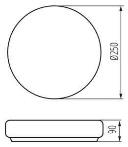 Kanlux 8813 - Kúpeľňové stropné svietidlo PERAZ 1xE27/15W/230V pr. 25 cm IP44