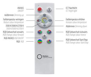 Leuchten Direkt 15411-21- LED RGB Stmievateľné stropné svietidlo CYBA LED/26W/230V + DO