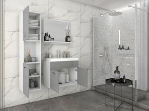 KÚPEĽŇA, sivá, biela, 100 cm P & B - Kúpeľňové skrinky, Online Only