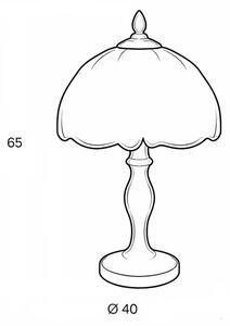 Brilagi - Tiffany vitrážová stolná lampa SIENNA 1xE27/60W/230V