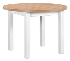 Rozkladací jedálenský stôl Poli 4 100-180x100 - dub artisan/biela