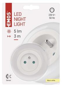 EMOS P3320 LED nočné svetlo s fotosenzorom do zásuvky
